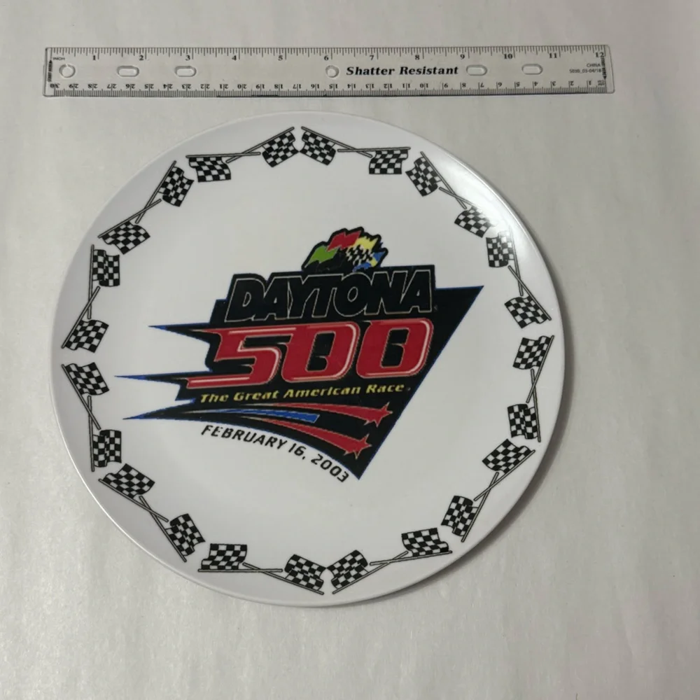 Daytona 500 Commemorative Tailgate Party Plate 2003 Racing Collectible